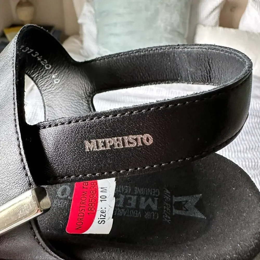 Mephisto Womens Dominica Leather Sandal - Black Leather NEW - Picture 13 of 14
